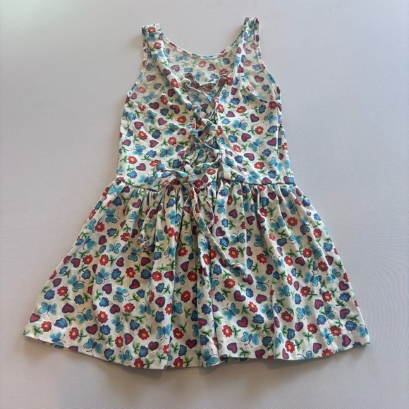 VINTAGE 90s Y2K Basic Editions Floral‎ Little Girls Sleeveless Dress Size 4/5 - Picture 5 of 7
